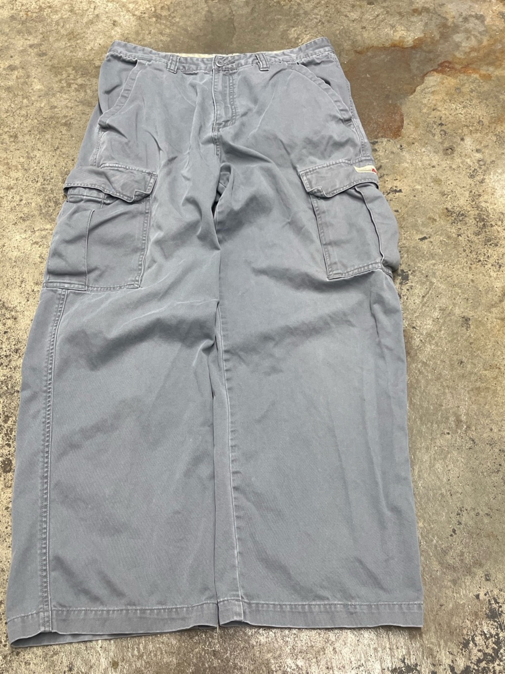 Y2K Aeropostale Cargo Pants Men’s 32 x 30 Gray Faded Baggy Heavyweight Skater